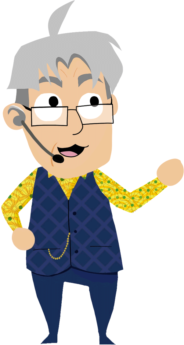 Illustration of Jérôme Lefeuvre with a microphone